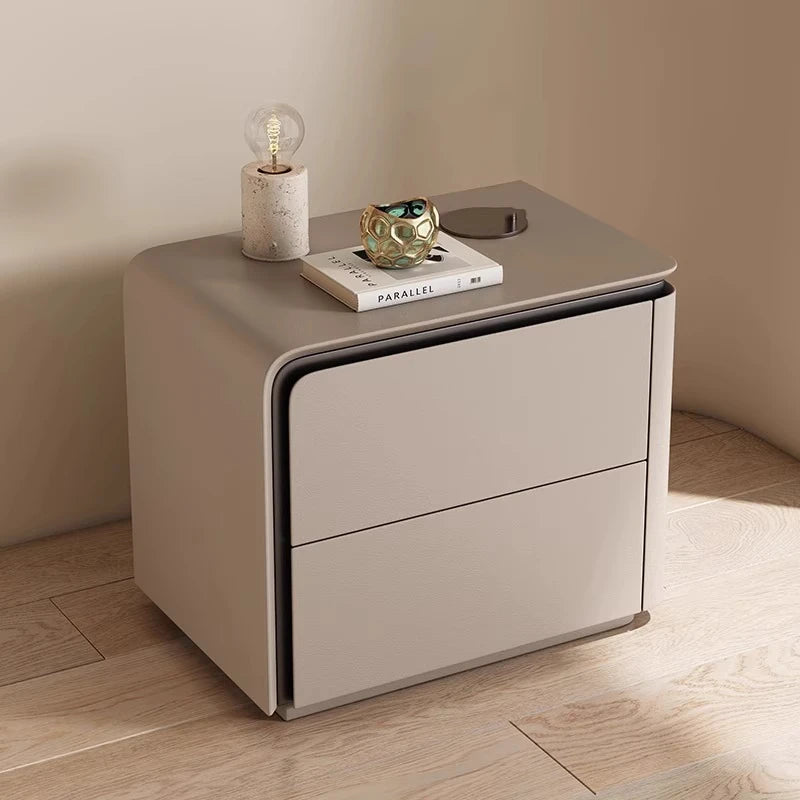Angduo Modern Wooden Nightstand Storage Bedside Table For Bedroom Furniture