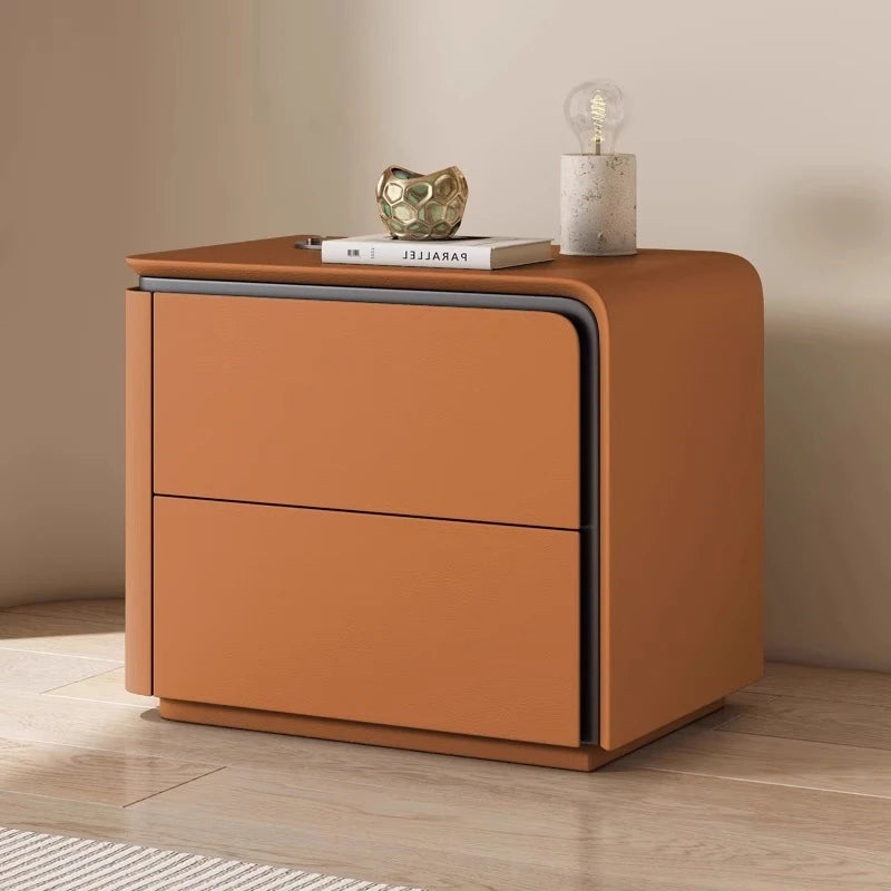 Angduo Modern Wooden Nightstand Storage Bedside Table For Bedroom Furniture