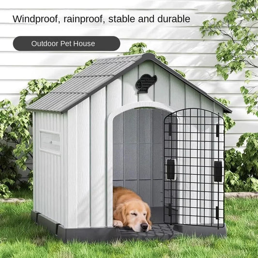 Hoopet Dog House Outdoor All-Season Suitable Large Dog Cage, Rainproof And Cold-Proof, Dog Sleeping Bed Outdoor Dog House, Dog H