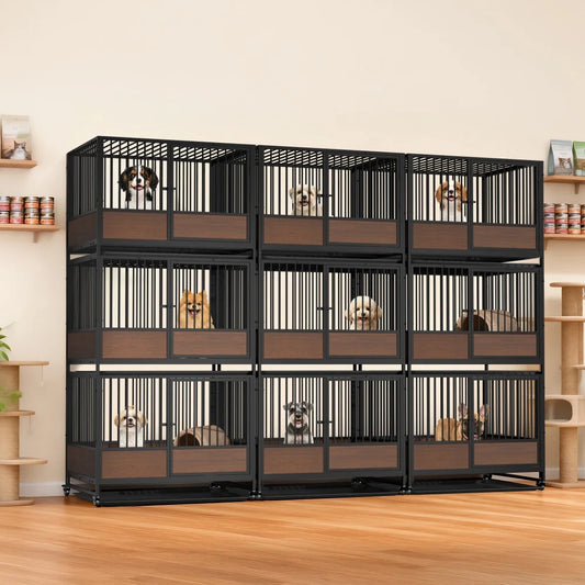 Heavy Duty Metal Cat Cage Enclosure Playpen Kennel for Cats