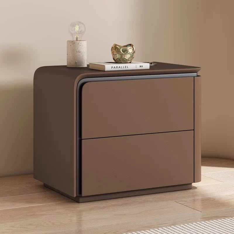 Angduo Modern Wooden Nightstand Storage Bedside Table For Bedroom Furniture