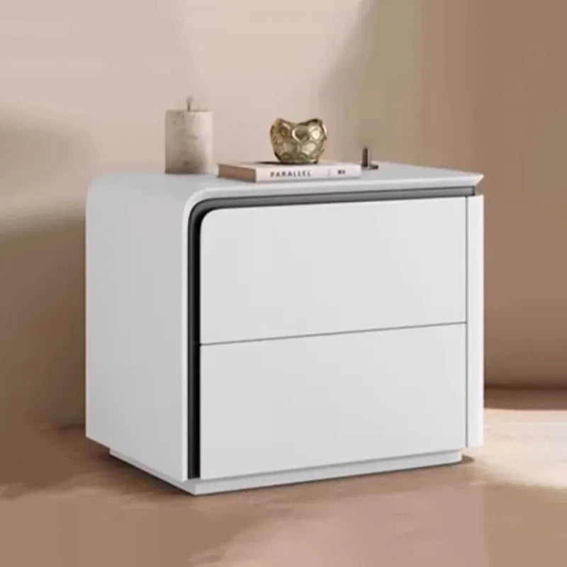 Angduo Modern Wooden Nightstand Storage Bedside Table For Bedroom Furniture