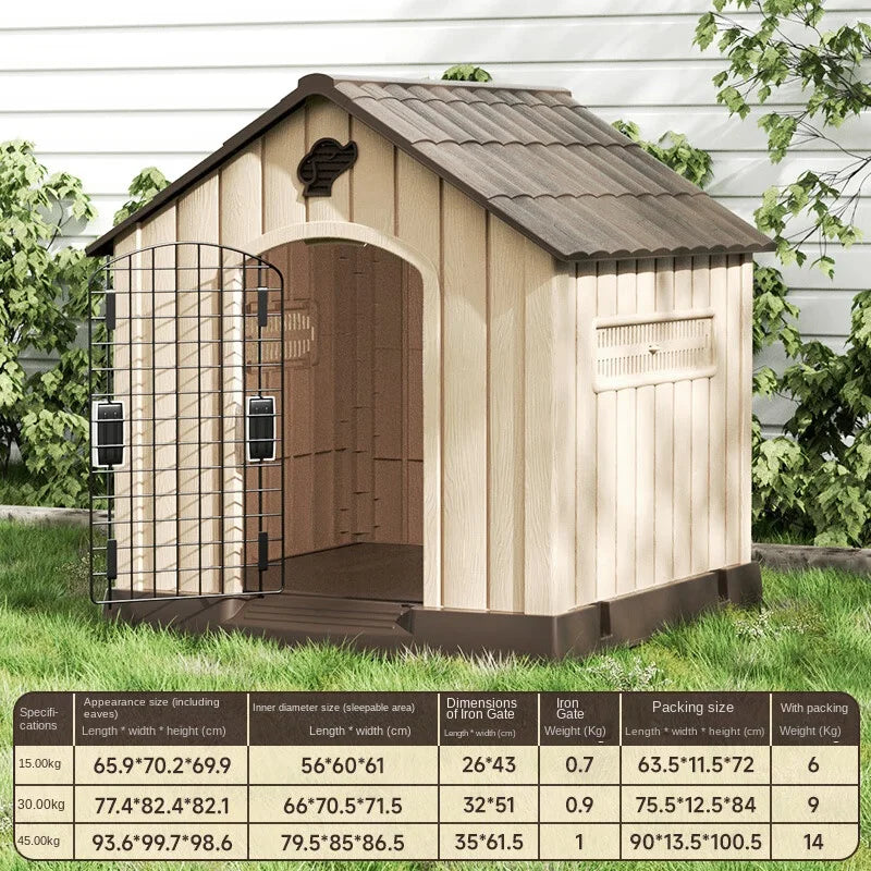 Hoopet Dog House Outdoor All-Season Suitable Large Dog Cage, Rainproof And Cold-Proof, Dog Sleeping Bed Outdoor Dog House, Dog H