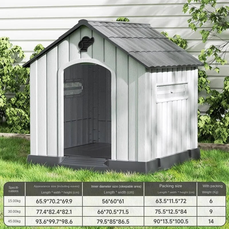 Hoopet Dog House Outdoor All-Season Suitable Large Dog Cage, Rainproof And Cold-Proof, Dog Sleeping Bed Outdoor Dog House, Dog H