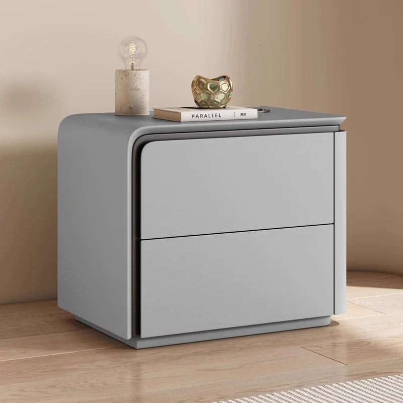 Angduo Modern Wooden Nightstand Storage Bedside Table For Bedroom Furniture