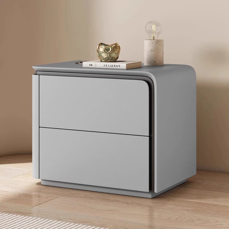 Angduo Modern Wooden Nightstand Storage Bedside Table For Bedroom Furniture