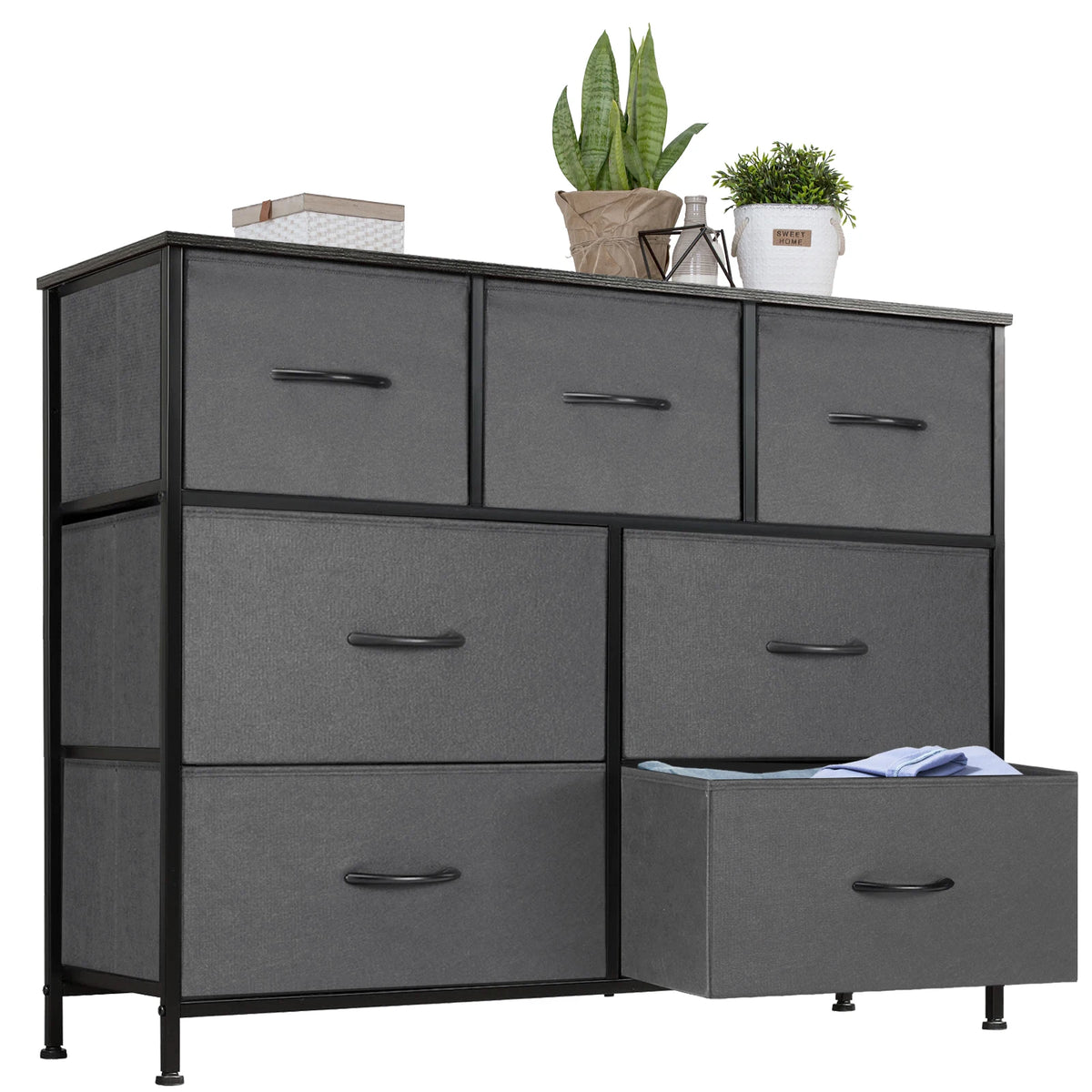 JHK Modern Bedroom Furniture Storage Fabric Drawer Organizer Chest