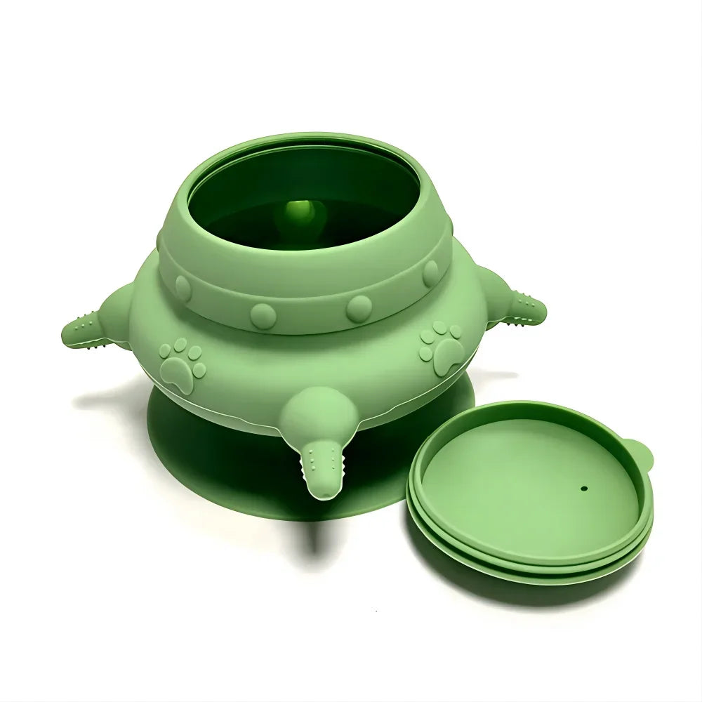 Biomimetic Pet Milk Feeder Soft Silicone Puppy Nursing Bottle Automatic Kitten Nipple Bowl with Suction Base 235ml
