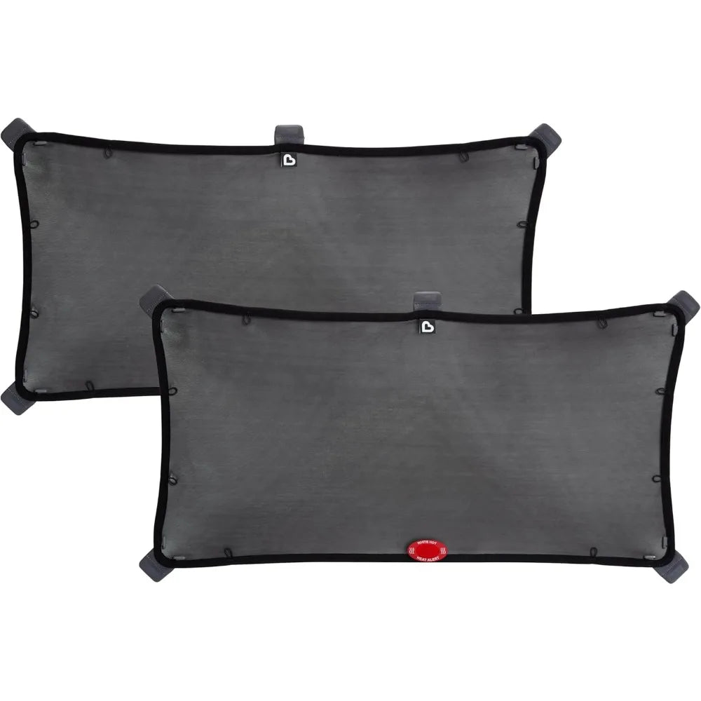 Magnetic Stretch to Fit Car Window Sun Shade Black 2 Pack