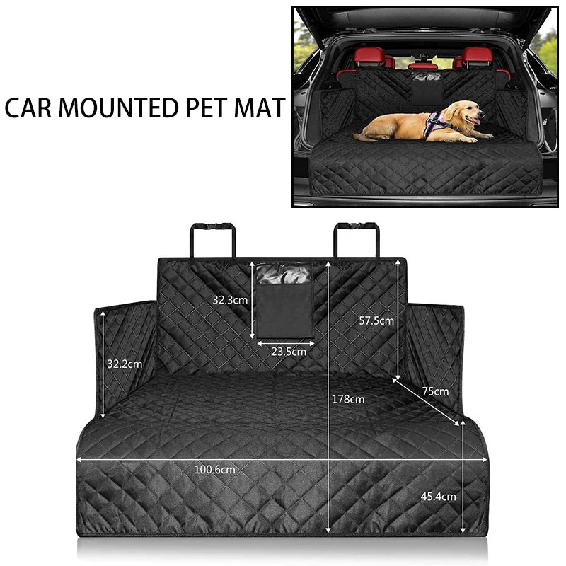 Car Mounted Pet Mat Dog Car Seat Cushion Pet Travel Dog Carrier Car Trunk Mat Waterproof SUV Cargo Liner For Dogs Washable