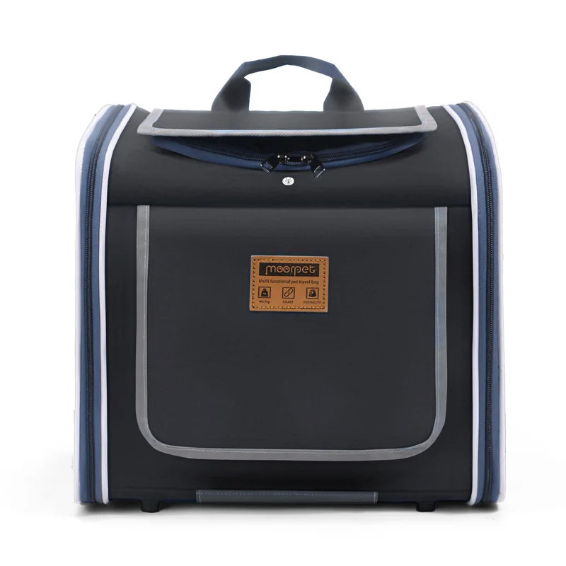 Portable Pet Carrier Backpack Handheld Travel Bag Car Seat Bicycle Mesh Cat Dog Bag Foldable Outdoor Pet Supplies