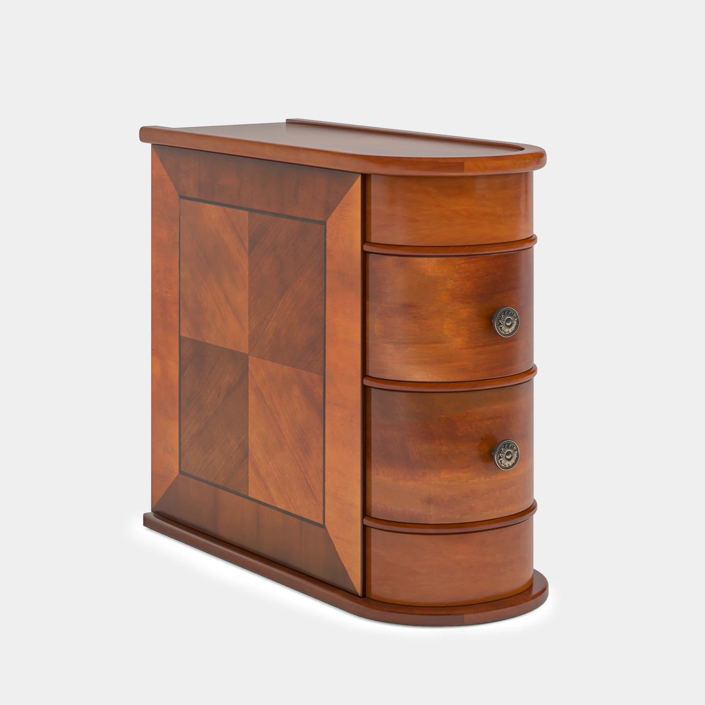 Tribesigns Solid Wood Bedroom End Table Nightstand With Drawer Furniture