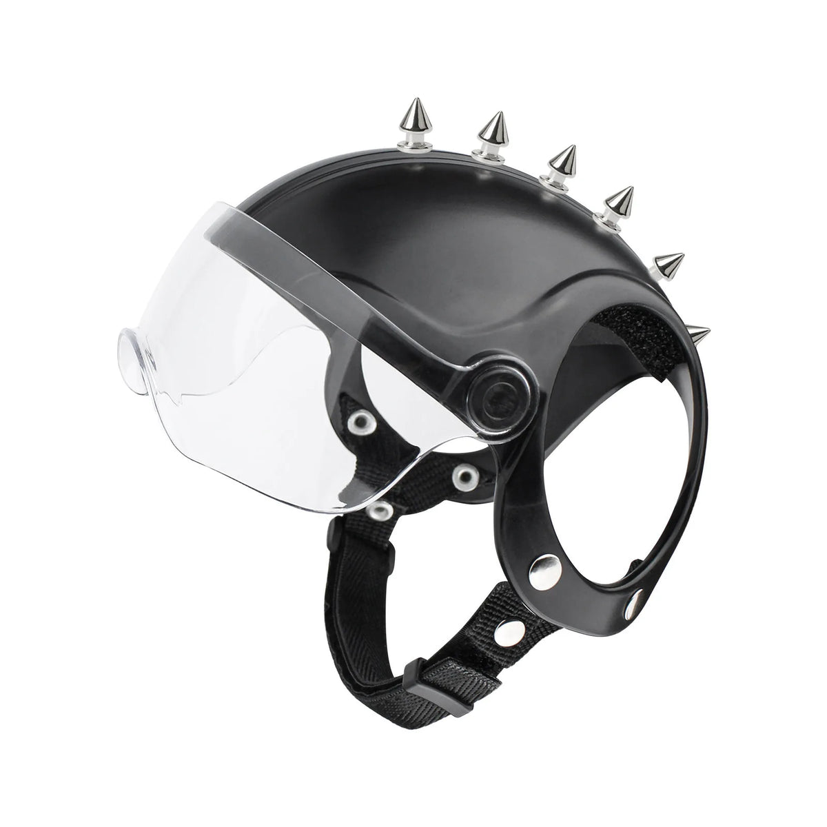 Safety Helmets Dogs Helmet Anti-UV Silver Goggles Ear Holes Adjustable Strap Comfortable Protective Small Animals Driving/Riding