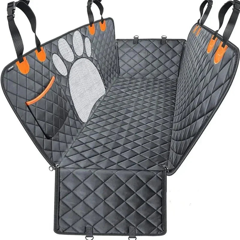 Waterproof Dog Car Seat Cover for Back Seat Dog Car Hammock with Visual Mesh Window and Side Zipper Car Seat & Door Protection