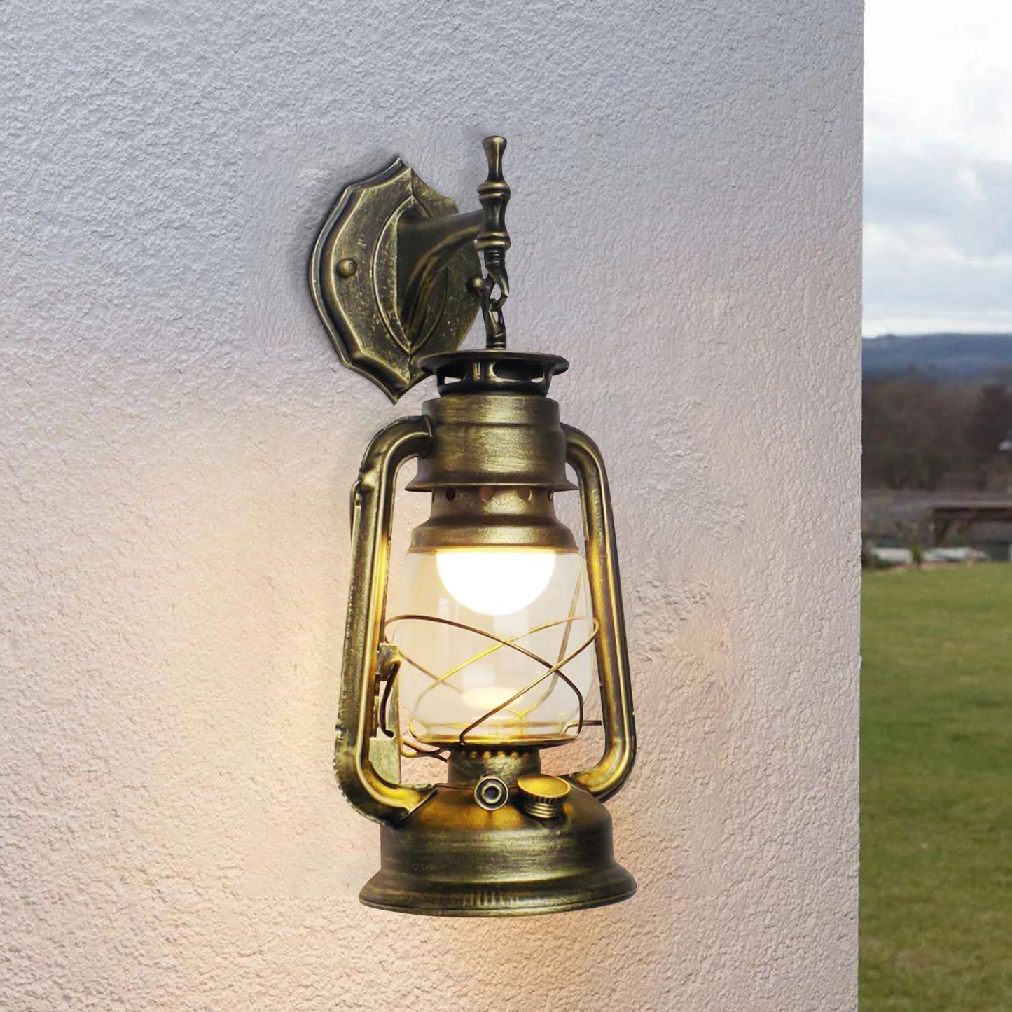 Retro Rustic Wall Sconces, Industrial Vintage Wall Light Fixtures Farmhouse Antique Lamp for Hallway, Bedroom Beside, Bar, Green