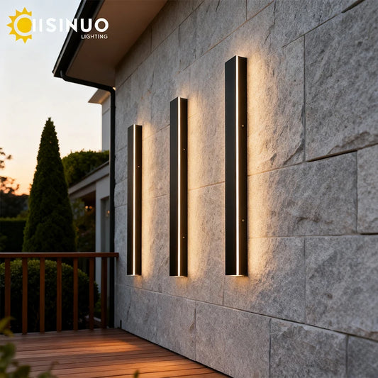 Waterproof outdoor wall lamp LED Long Linear lighting IP65 Aluminum for Garden Garage porch Sconces Fixtures 110V 220V Luminaire