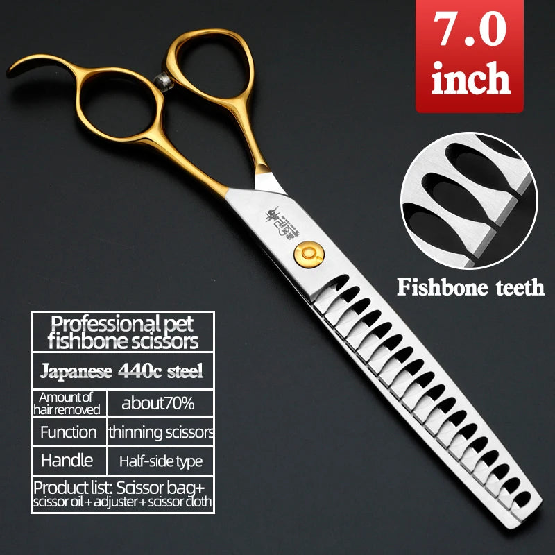 Sakura Dance Professional Pets Scissors Grooming Set for Dogs - High-End Japan 440C Professional Specific Shearing