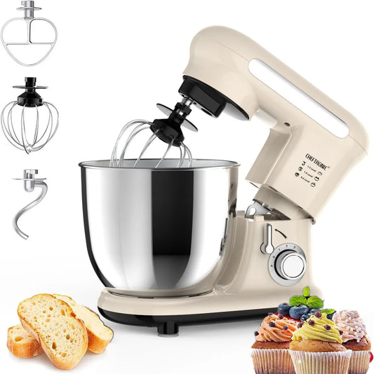 Cheftronic Tilt Head Stand Mixer With Stainless Steel Bowl