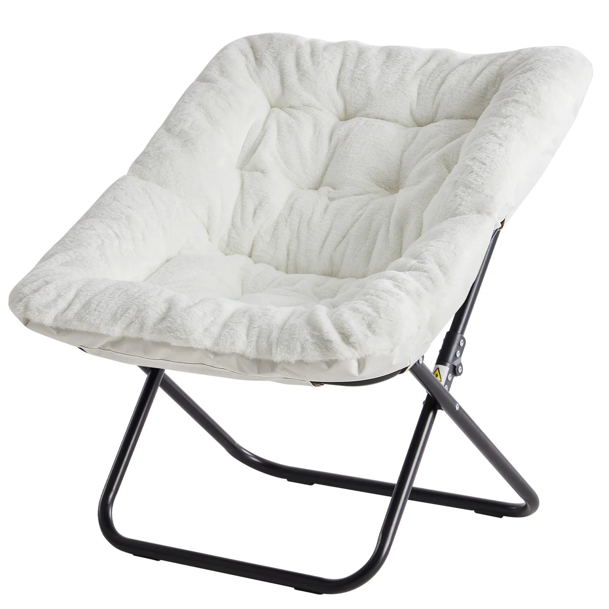 JHK Folding Metal Frame Saucer Chair For Living Room Furniture
