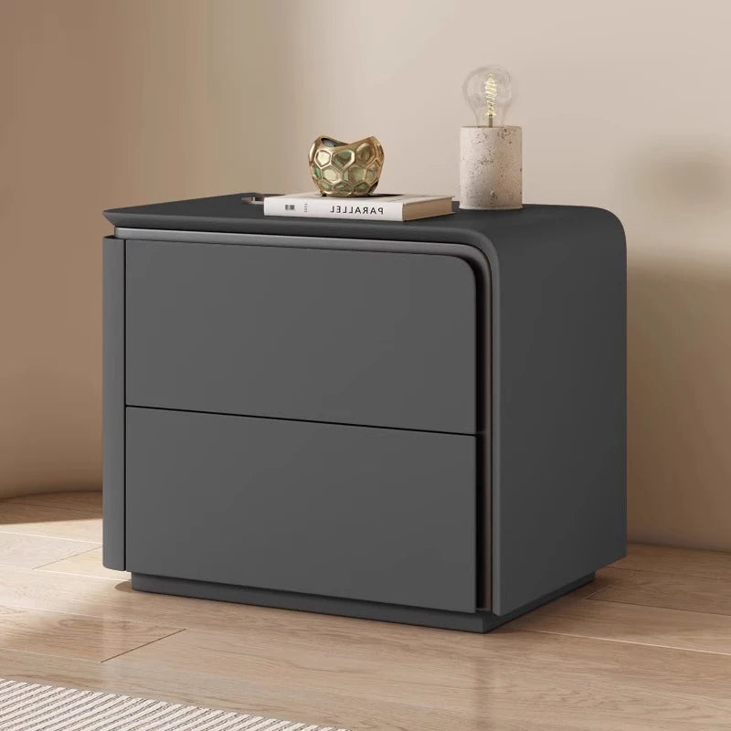 Angduo Modern Wooden Nightstand Storage Bedside Table For Bedroom Furniture