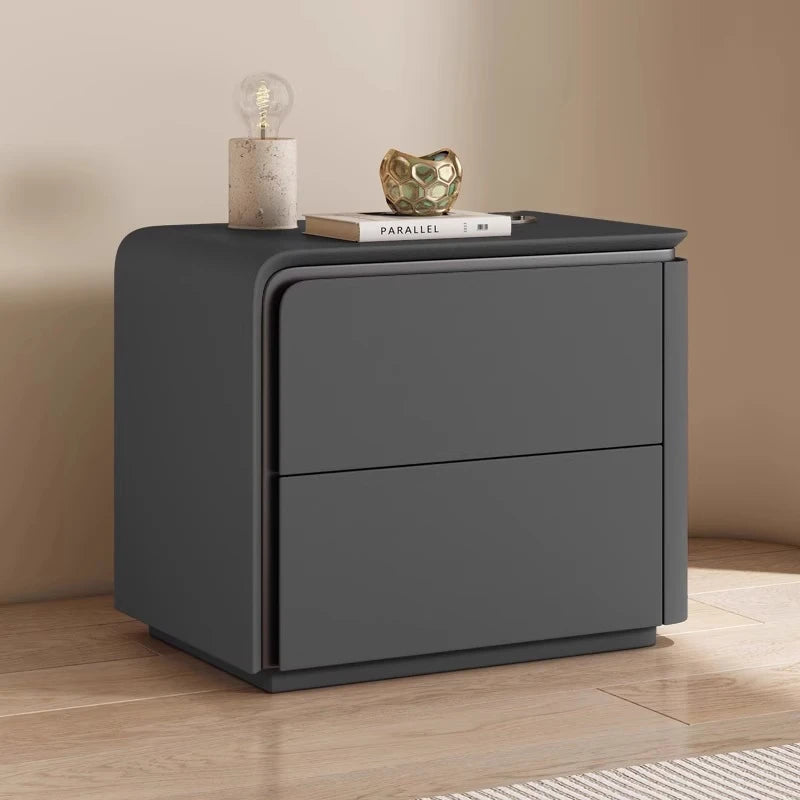 Angduo Modern Wooden Nightstand Storage Bedside Table For Bedroom Furniture