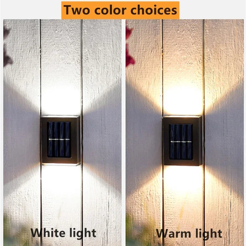 AlliLit Waterproof Solar LED Wall Lights Outdoor Garden Yard Decoration
