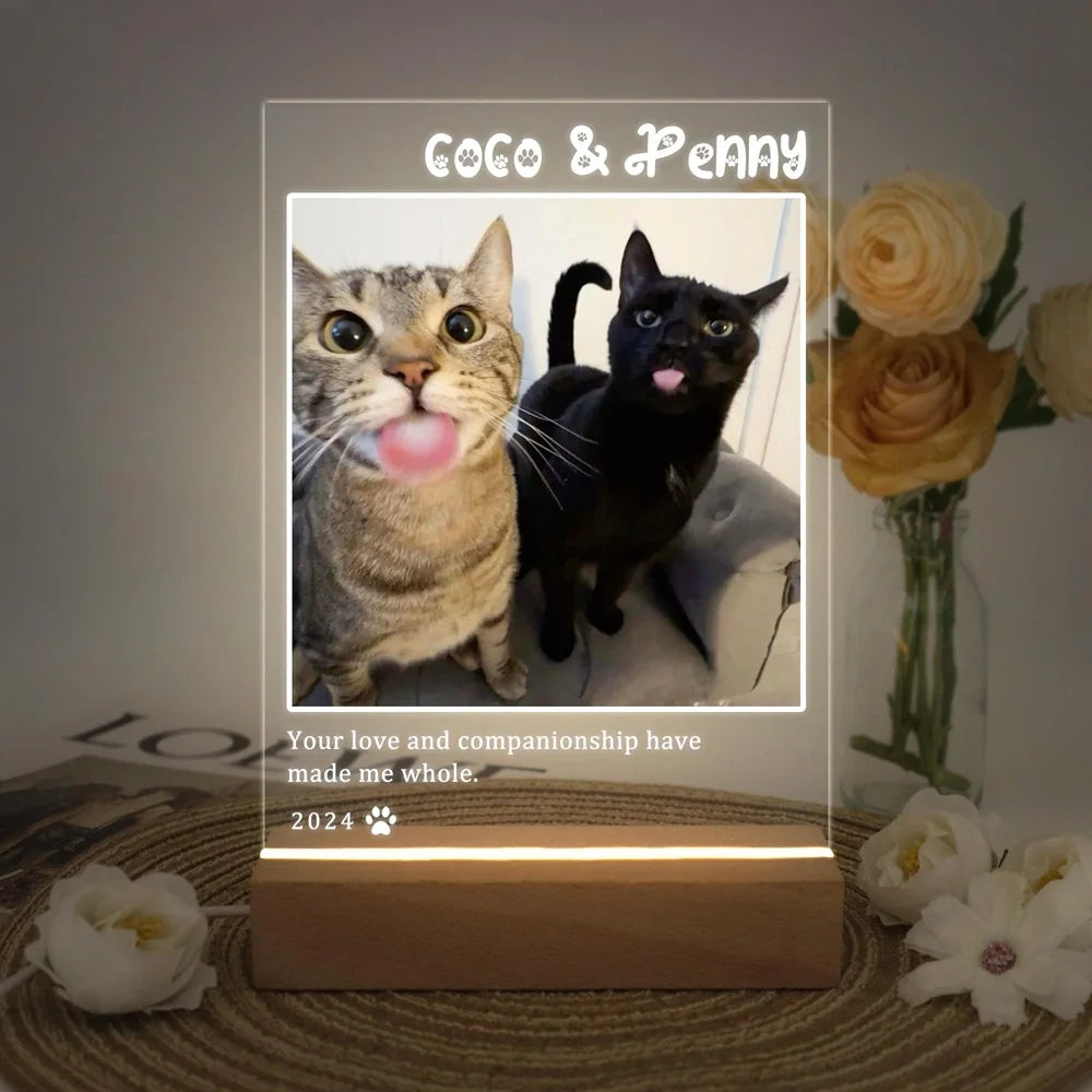 Custom Name Photo Remembrance Gift Personalized Pet Plaque Pet Memorial Frame Cat Dog Loss Gift Sympathy for Pet Lover