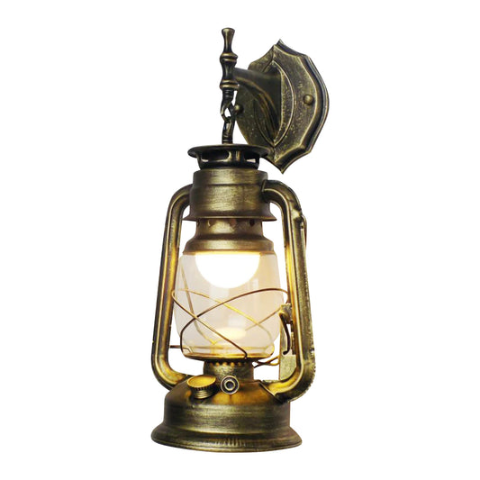 Retro Rustic Wall Sconces, Industrial Vintage Wall Light Fixtures Farmhouse Antique Lamp for Hallway, Bedroom Beside, Bar, Green