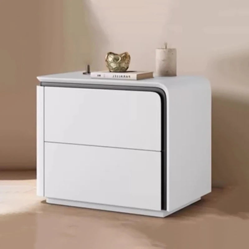 Angduo Modern Wooden Nightstand Storage Bedside Table For Bedroom Furniture