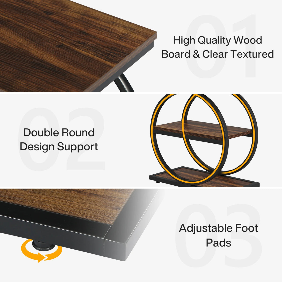 Tribesigns Industrial End Table With Storage Shelves Narrow Side Table