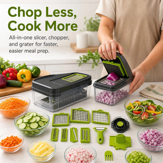 Advanced Vegetable Cutter - Wave Cut Pattern, Decorative Ridges for Veggies, Single Piece