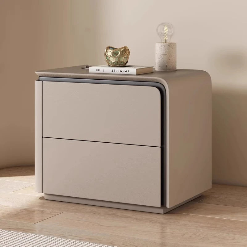 Angduo Modern Wooden Nightstand Storage Bedside Table For Bedroom Furniture