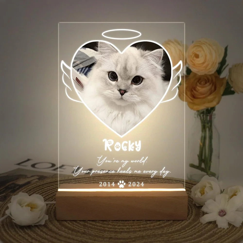 Custom Name Photo Remembrance Gift Personalized Pet Plaque Pet Memorial Frame Cat Dog Loss Gift Sympathy for Pet Lover