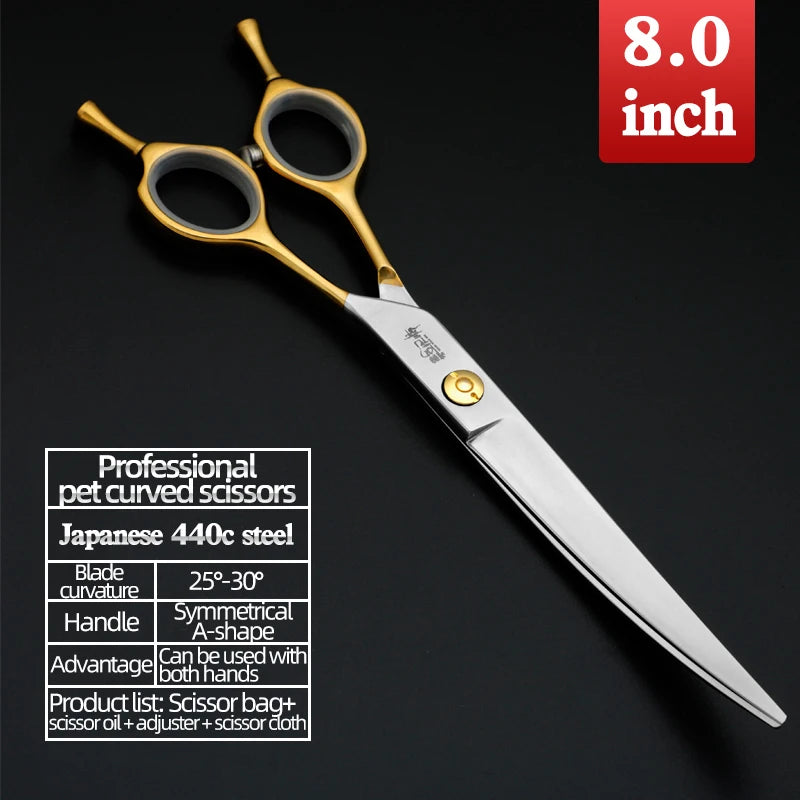 Sakura Dance Professional Pets Scissors Grooming Set for Dogs - High-End Japan 440C Professional Specific Shearing