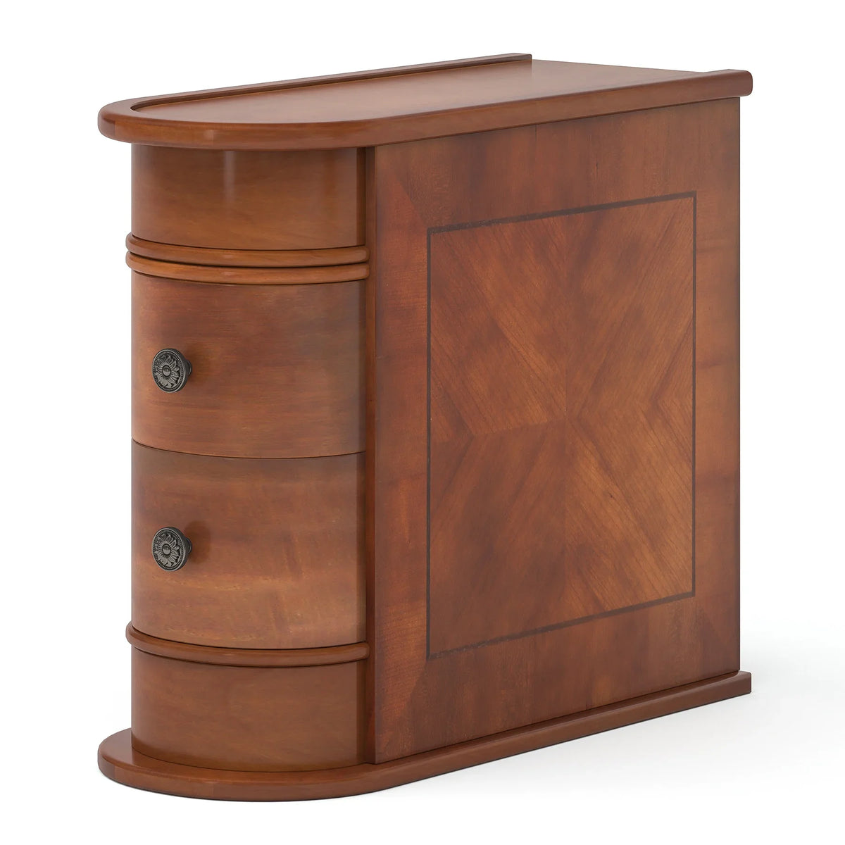 Tribesigns Solid Wood Bedroom End Table Nightstand With Drawer Furniture