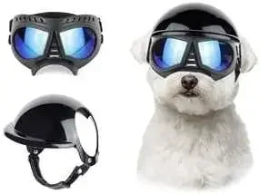 ATUBAN Dog Helmet Sunglasses for Small Dogs,UV Protection Dog Glasses Sport Hat for Medium Dogs,for Dog Outdoor Driving Walking