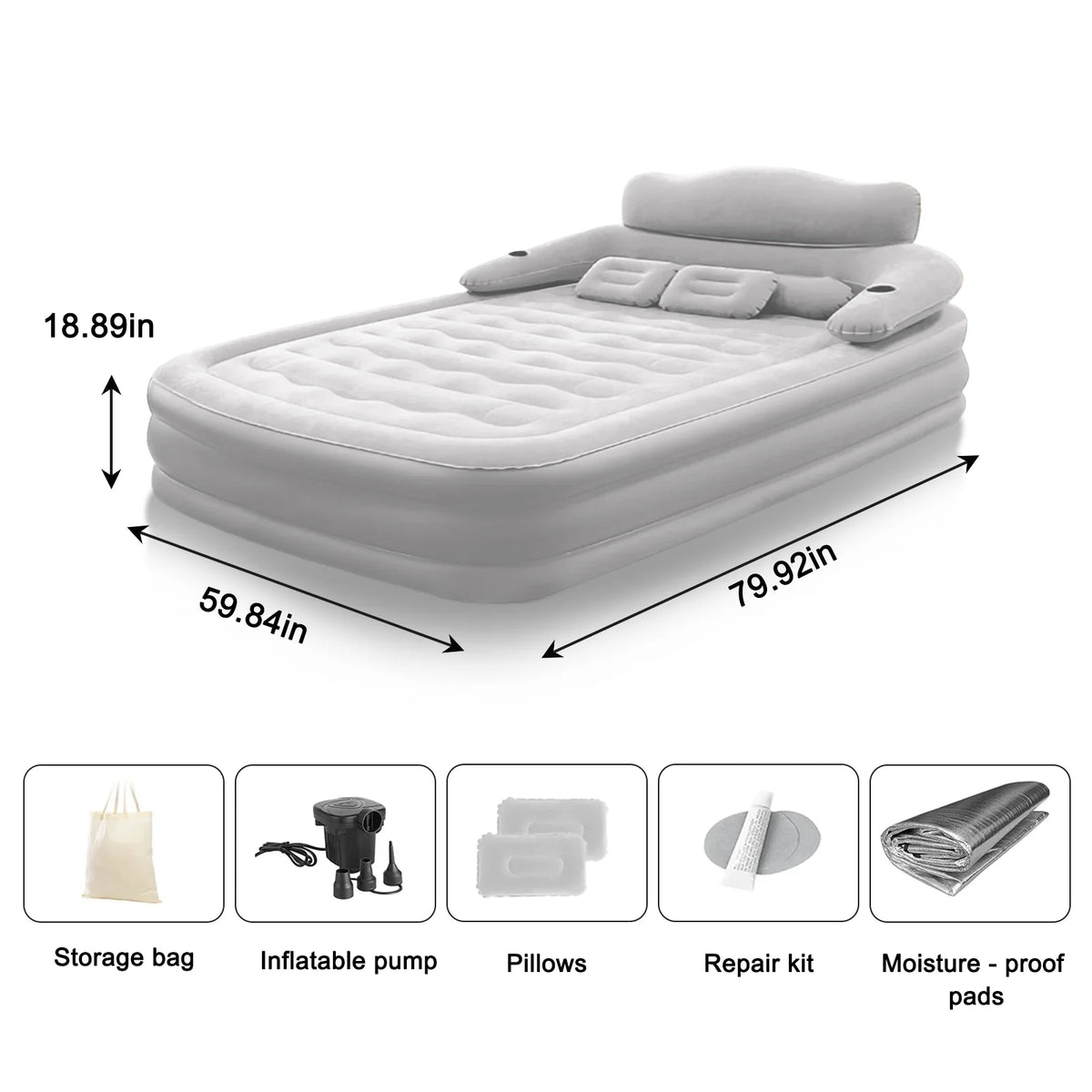 Automatic Inflatable Camping Mattress Built In Pump Thickened Sleeping Mat