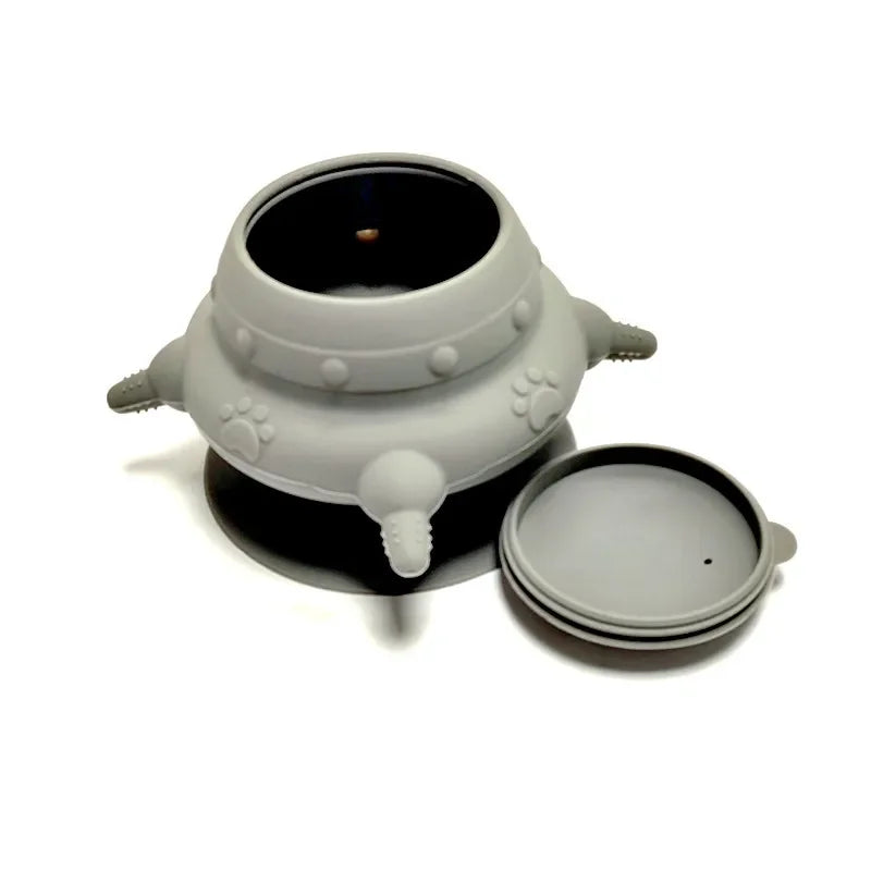 Biomimetic Pet Milk Feeder Soft Silicone Puppy Nursing Bottle Automatic Kitten Nipple Bowl with Suction Base 235ml