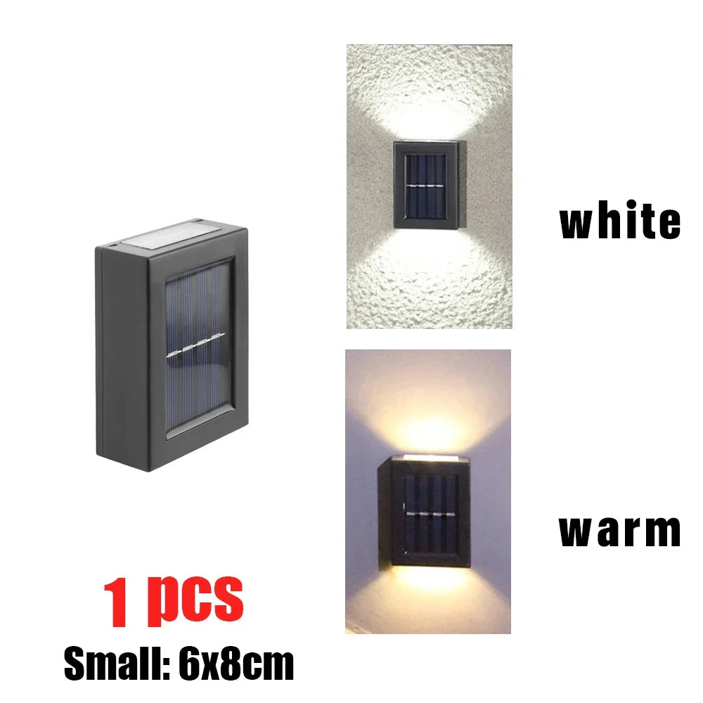 AlliLit Waterproof Solar LED Wall Lights Outdoor Garden Yard Decoration