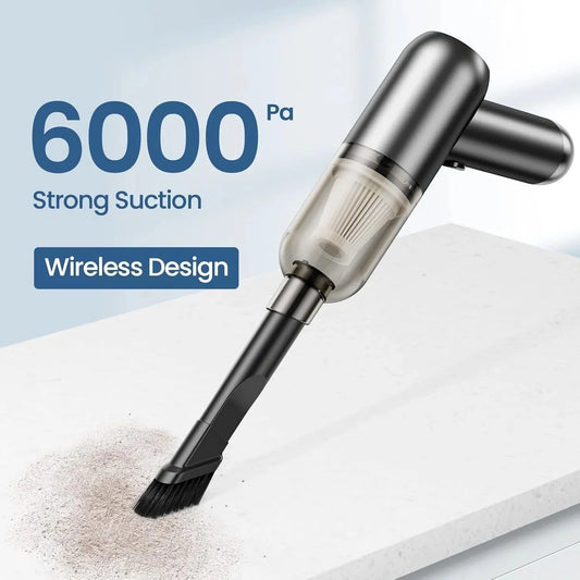 Mini Handheld Car Vacuum Cleaner Wireless High Power Dual Suction And Blower for Interior Cleaning