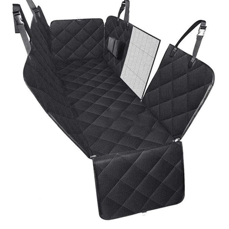 Waterproof Dog Car Seat Cover for Back Seat Dog Car Hammock with Visual Mesh Window and Side Zipper Car Seat & Door Protection