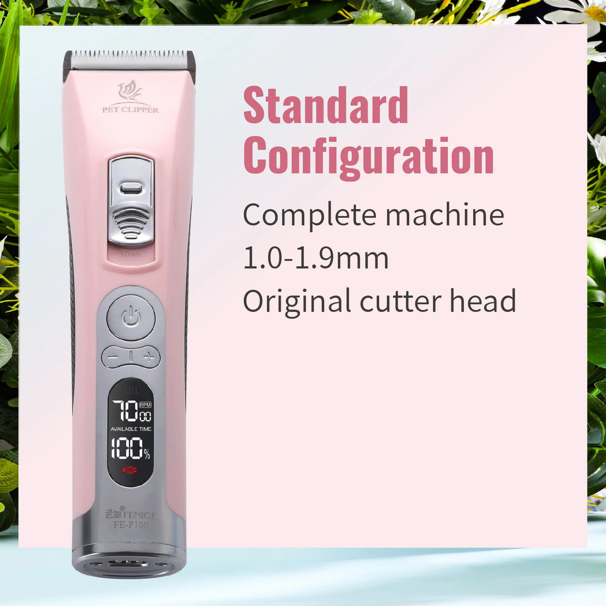 Fenice Electrical Pet Clipper Machine Dog Hair Clippers Grooming Animals Haircut Trimmer Shaver Set Pets Cordless Rechargeable
