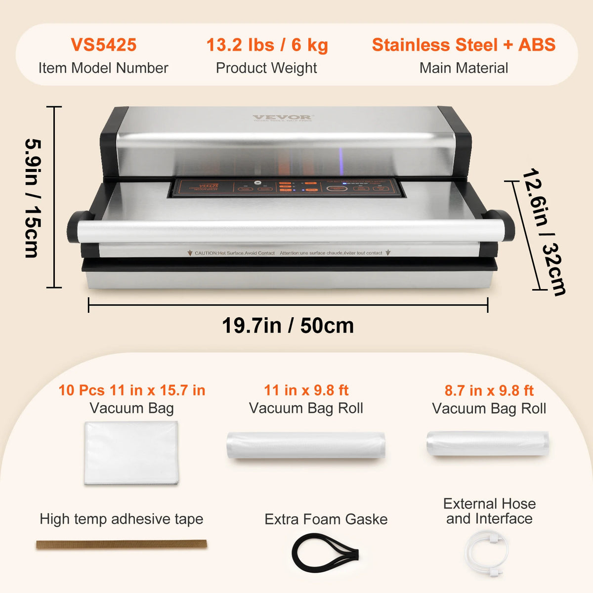 SucceBuy Commercial Automatic Vacuum Sealer With Roll Storage And Cutter